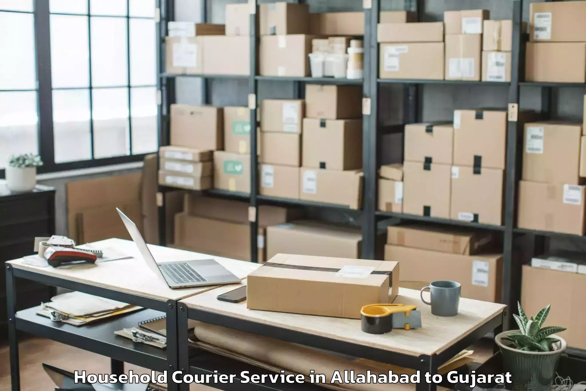 Reliable Allahabad to Sihor Household Courier